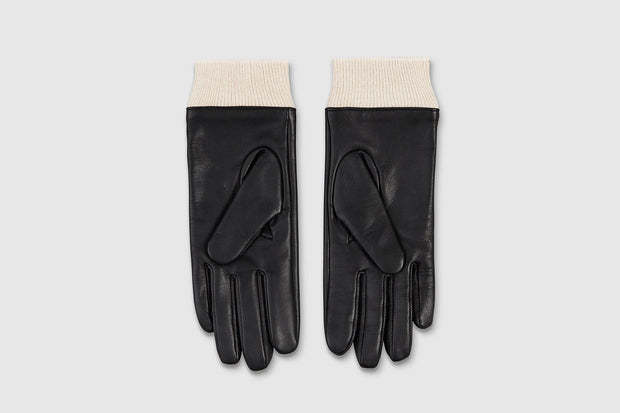 Studded Lightning Bolt Leather Gloves
