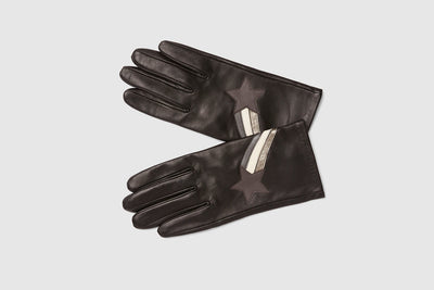 *SALE* Black Shooting Star Leather Gloves