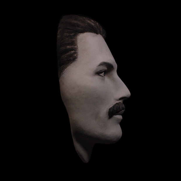 Freddie Mercury White Clay Mask Sculpture