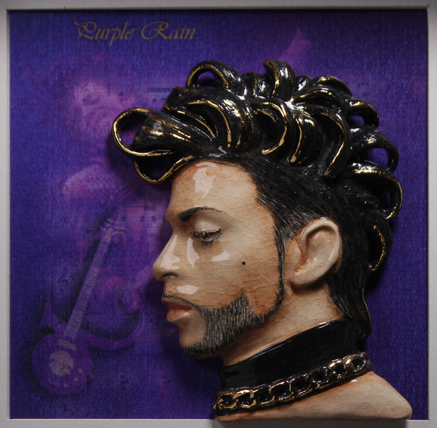 Prince 'Purple Rain' - Framed Sculpture