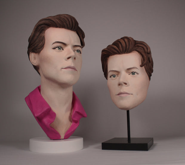 Harry Styles - Hand Painted Clay Mask Sculpture