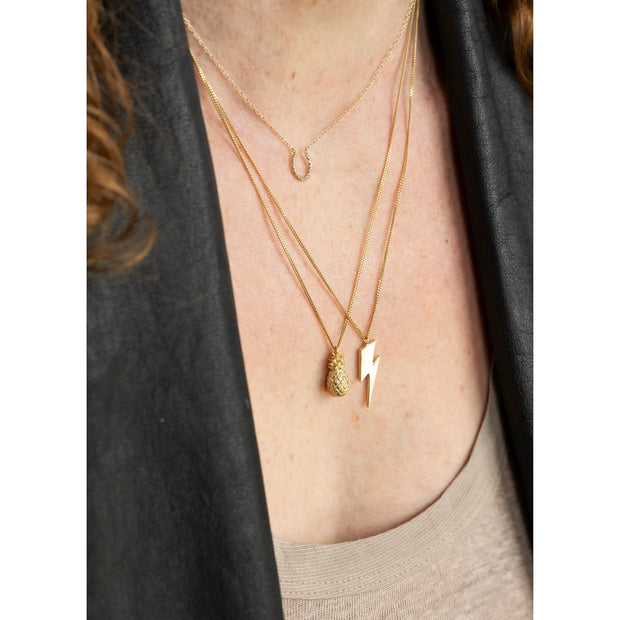 Bowie Flash Pendant Necklace Gold/Silver