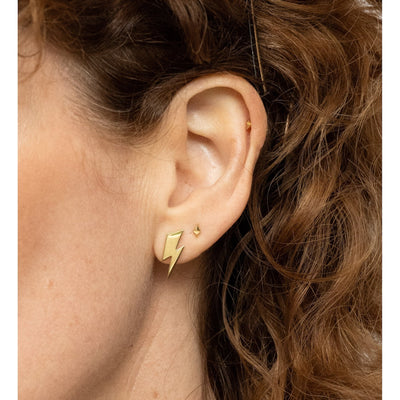 Bowie Flash Stud Earrings Gold/Silver