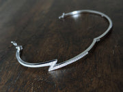 Lightning Bolt Silver Cubic Zirconia Bracelet (Silver 925)
