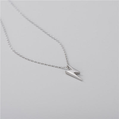 Lightning Bolt - Silver Pendant and Chain