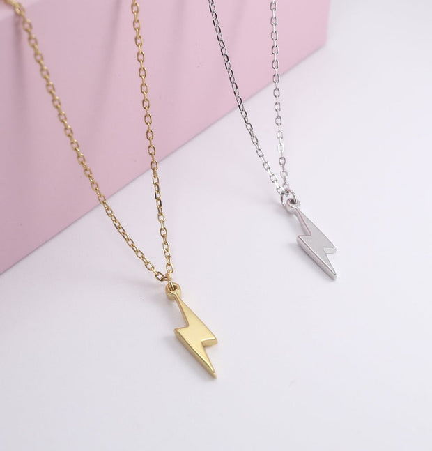 Lightning Bolt Necklace (925 Sterling Silver)