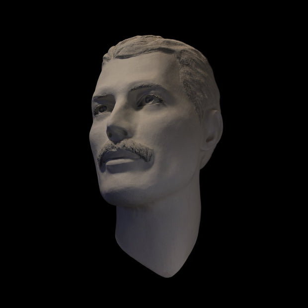 Freddie Mercury White Terracotta Sculpture