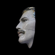 Freddie Mercury Raku Painted Ceramic Face Mask