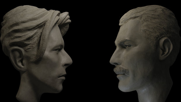 Freddie Mercury White Terracotta Sculpture