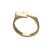 9ct Gold Bowie 'Flash' Signet Womens Ring